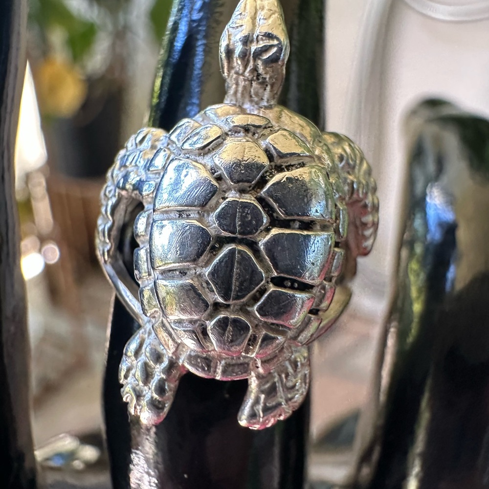 Silver Turtle Ring - image 2